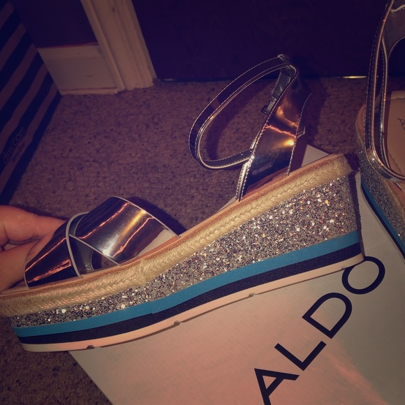 Aldo Shoes - Aldo sparkly platform wedges